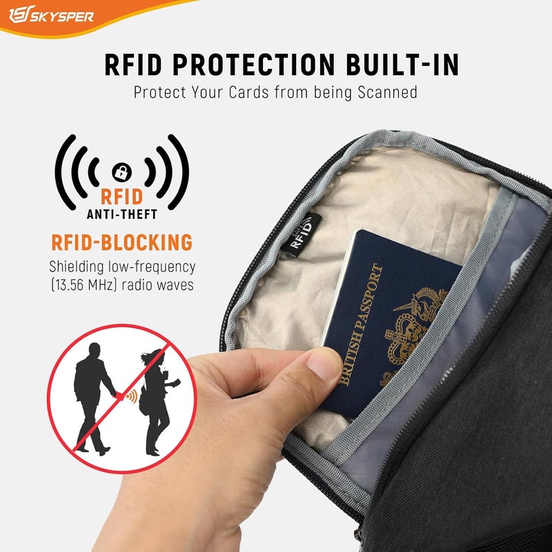 SKYSPER Sling Bag Anti Theft Crossbody Bag RFID Lightweight Travel Shoulder Chest Bag for Hiking Walking - Image 3